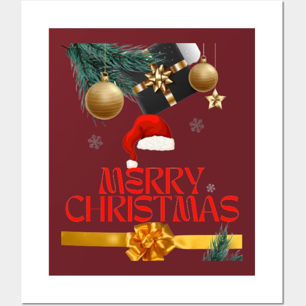 Merry Christmas Wall Art by HOLLY BOLLY